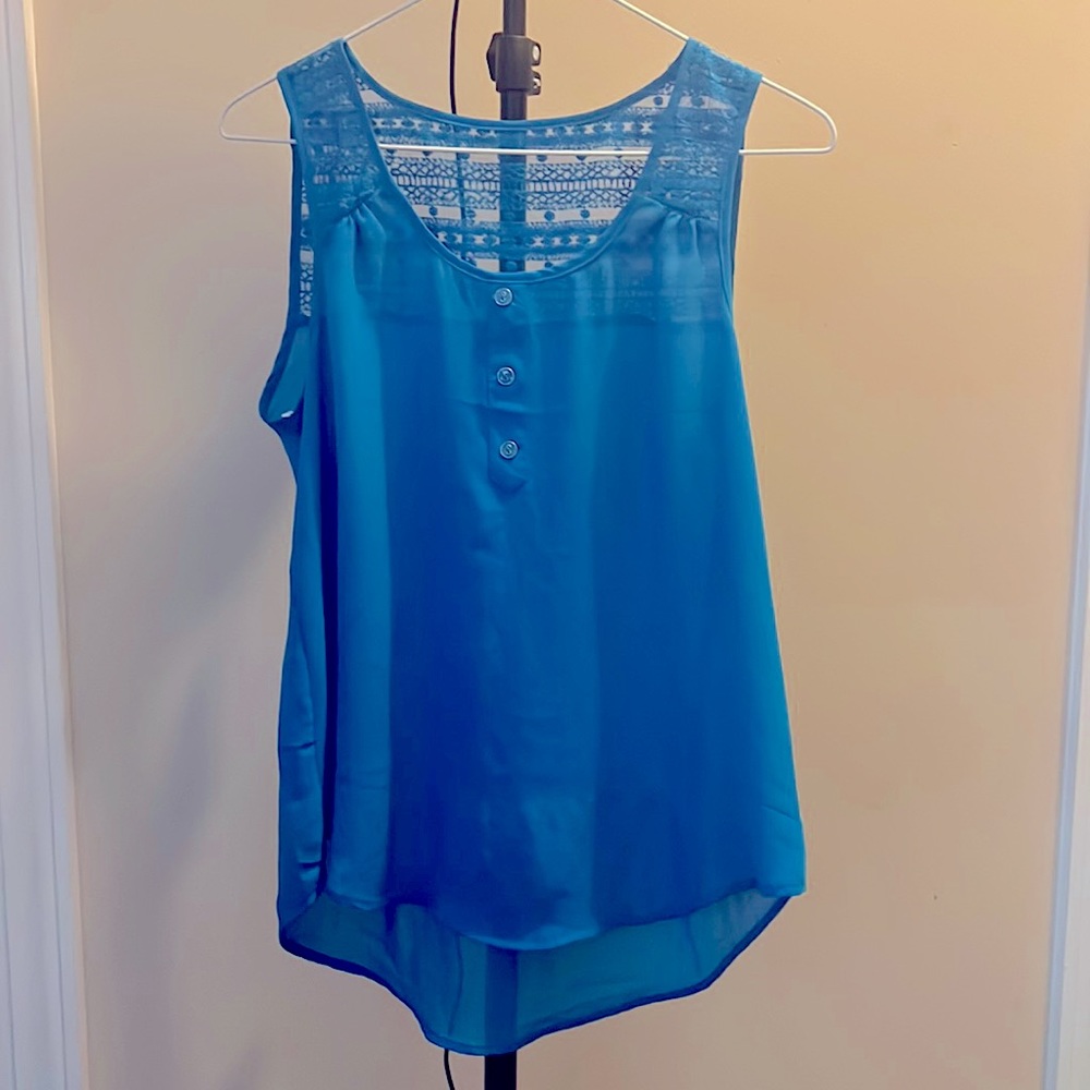 S girls blue tank top